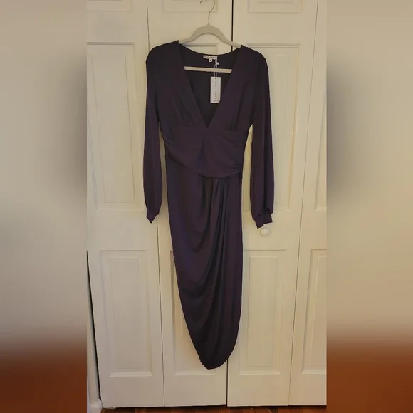 baltic born purple dress Baltic Born Womens Marseille Embossed Maxi Dress | Lavender
